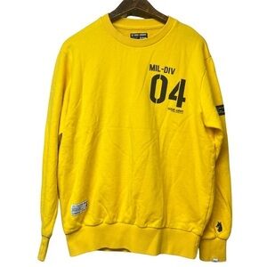 Yellow Izzue Men's Crewneck Sweater IZ-X04-ARMY - Size Medium